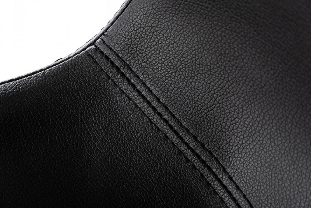 Aaron - Modern Black Eco-leather Bar Stool