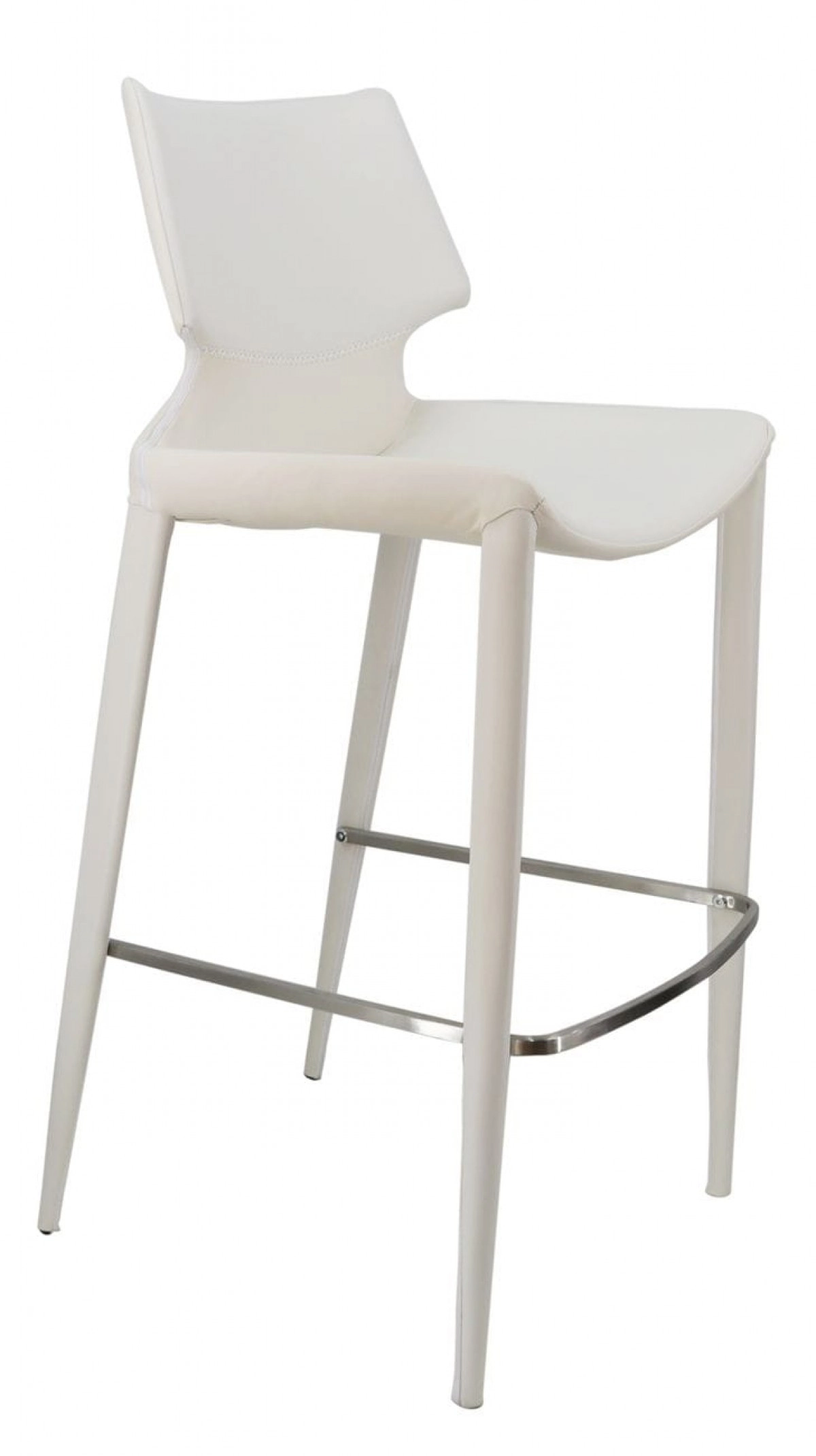 Hayes Modern White Eco-leather Bar Stool (set Of 2)