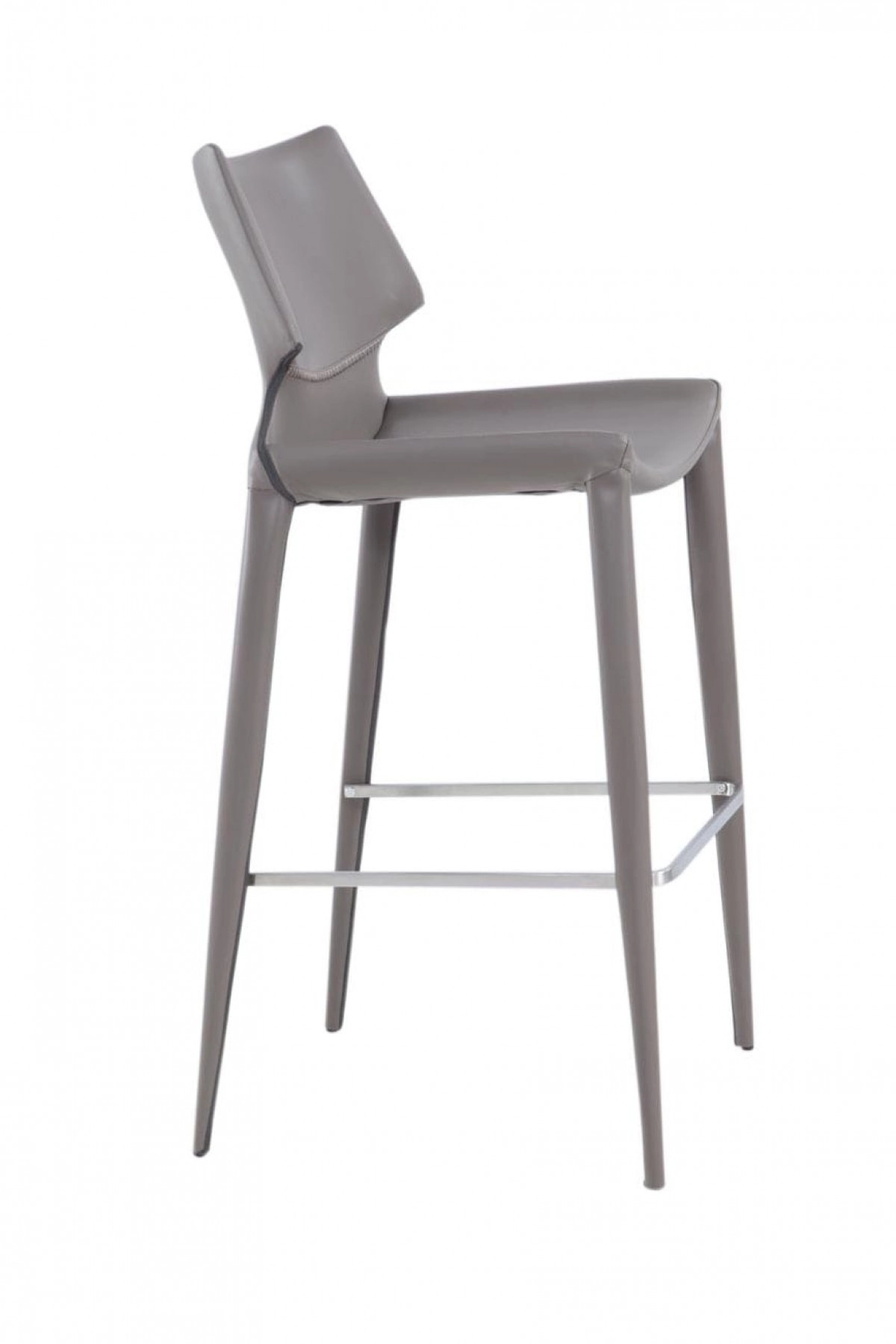 Hayes Modern Grey Eco-leather Bar Stool (set Of 2)