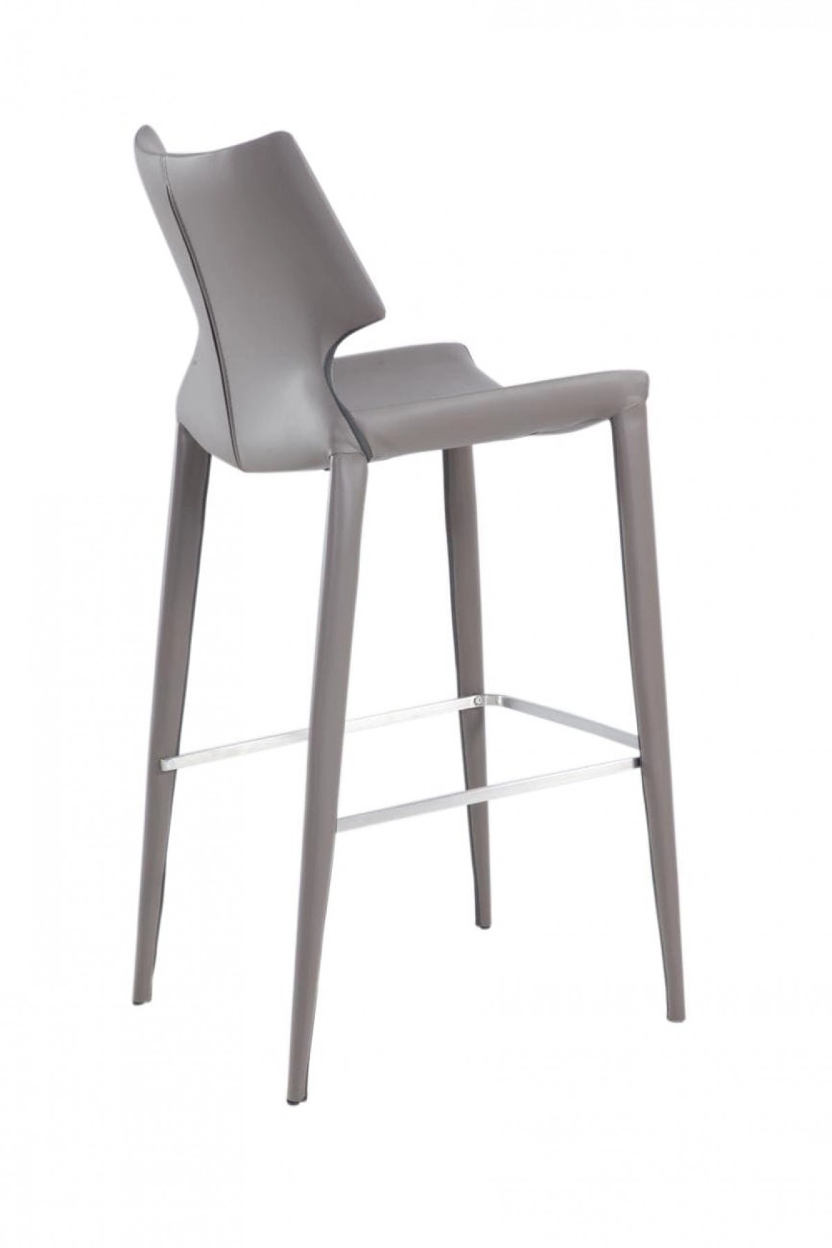Hayes Modern Grey Eco-leather Bar Stool (set Of 2)