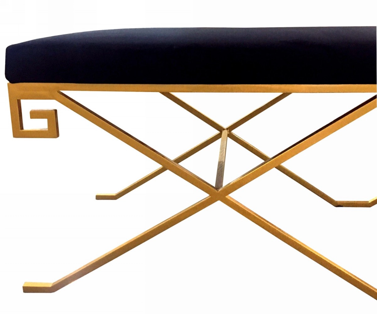 Sullivan - Modern Black Fabric Bench