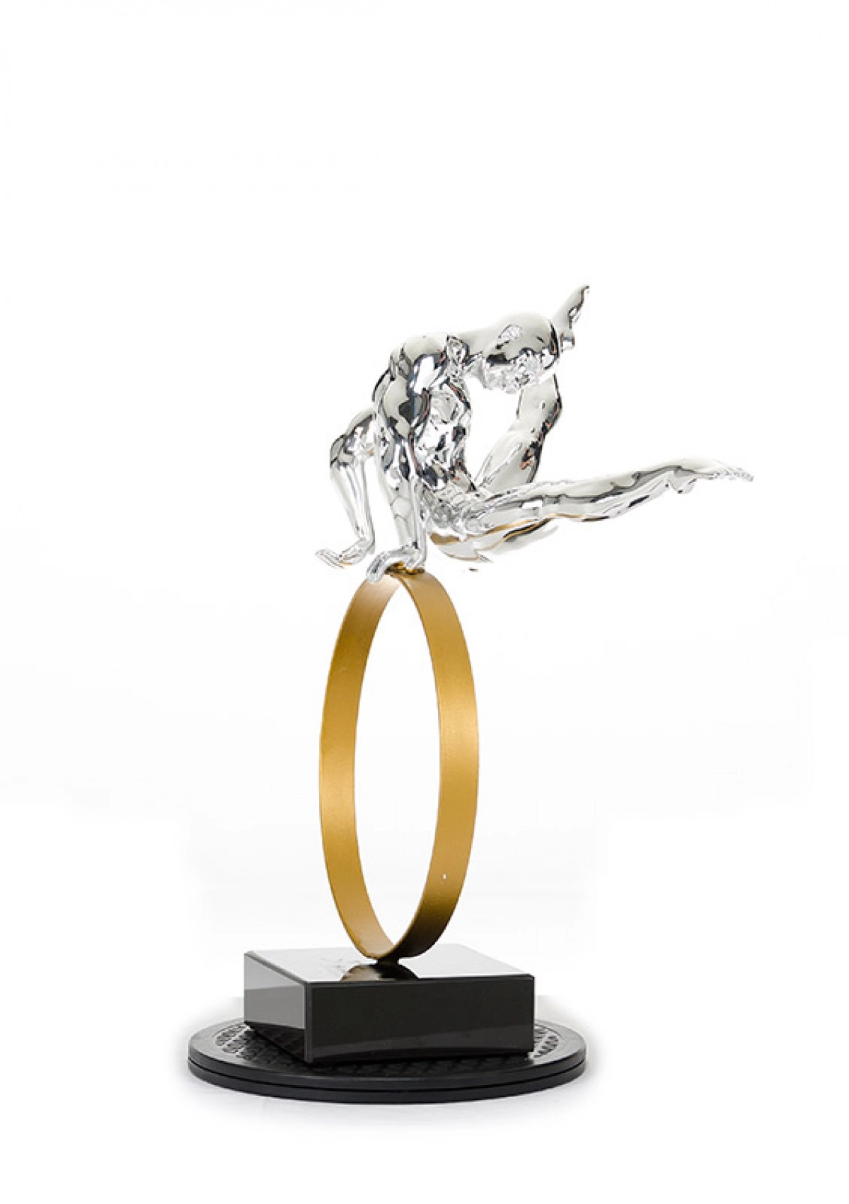 Silver Modern Gymnast-c Sculpture Sz0216