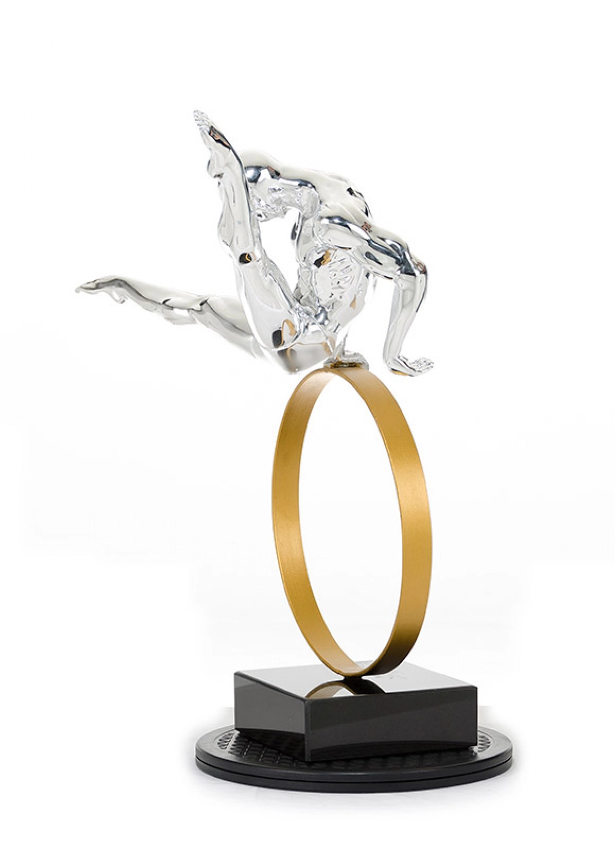 Silver Modern Gymnast-c Sculpture Sz0216