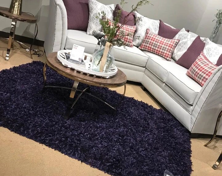 Purple Modern Multi-Textural Crystal Shag 720076