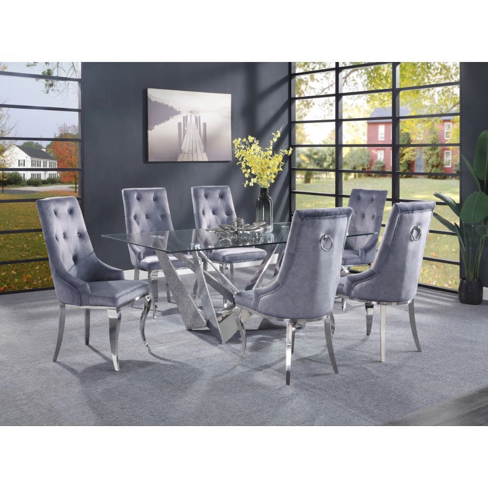 Lucca Glass Top Dining Table