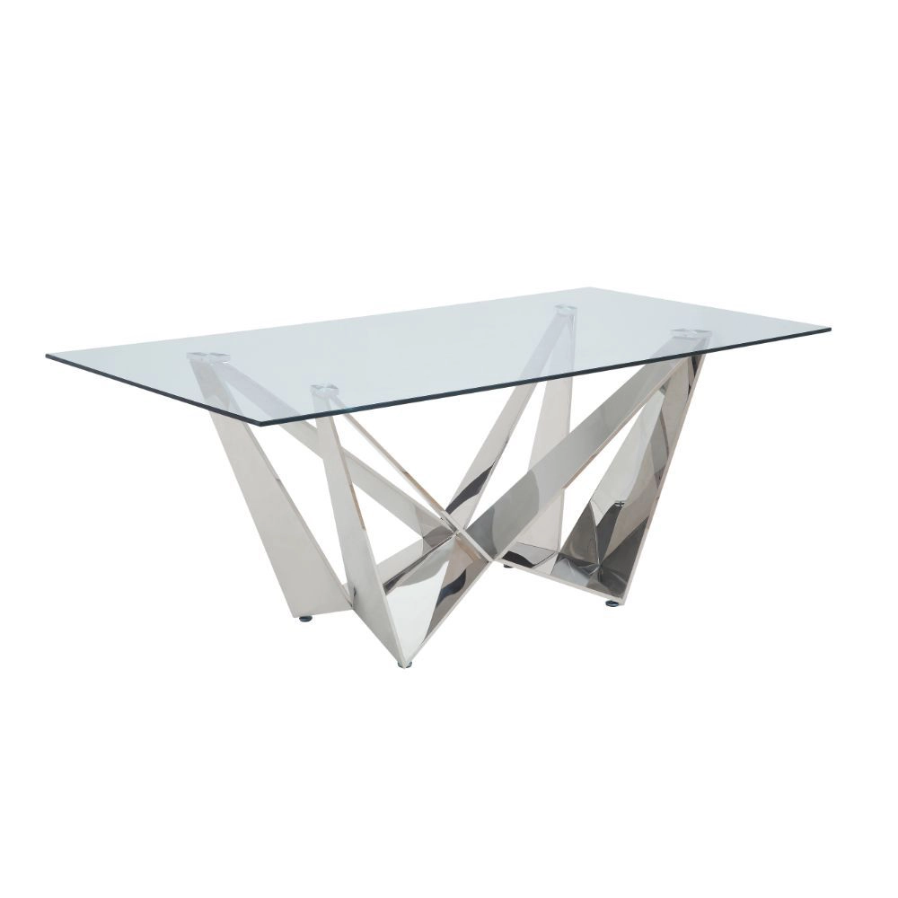 Lucca Glass Top Dining Table