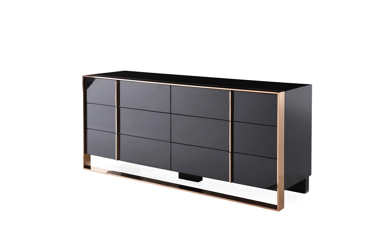 Cartier Modern Black & Rosegold Dresser