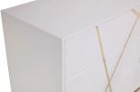 Nixa Modern White & Gold Dresser