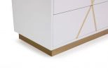 Nixa Modern White & Gold Dresser