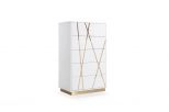Nixa Modern White & Gold Chest