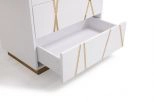 Nixa Modern White & Gold Chest