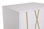 Nixa Modern White & Gold Chest