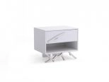 Legend Modern White Nightstand
