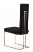 Kingsley Modern Black & Rosegold Dining Chair (set Of 2)