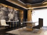 Kingsley Modern Black & Rosegold Dining Chair (set Of 2)