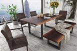 Taylor Modern Live Edge Wood Dining Bench
