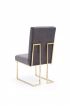 Legend Modern Grey Fabric & Gold Dining Chair (set Of 2)