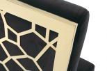 Reba Modern Black Velvet & Gold Dining Chair (set Of 2)