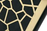 Reba Modern Black Velvet & Gold Dining Chair (set Of 2)