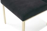 Reba Modern Black Velvet & Gold Dining Chair (set Of 2)