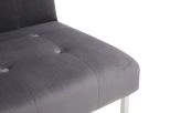 Legend Modern Grey Fabric & Stainless Steel Dining Chair (set Of