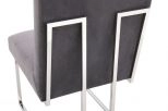 Legend Modern Grey Fabric & Stainless Steel Dining Chair (set Of