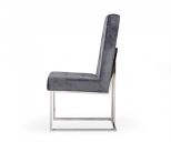 Legend Modern Grey Fabric & Stainless Steel Dining Chair (set Of