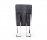 Legend Modern Grey Fabric & Stainless Steel Dining Chair (set Of