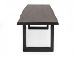 Leon Modern Umber Wood Live Edge Dining Bench