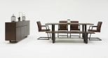 Leon Modern Umber Wood Live Edge Dining Bench