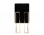 Legend - Modern Black & Rosegold Dining Chair (set Of 2)