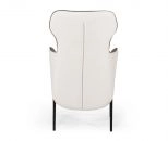Coreen Modern White & Brown Bonded Leather Accent Chair