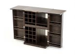 Fountain Modern Brown Oak Wine Cabinet
