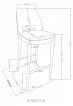 Williamette Modern Red Fabric Bar Stool