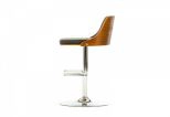Hank Modern Black & Wood Bar Stool