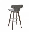 Zach Modern Dark Grey Eco-leather Bar Stool