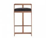 Halifax Modern Black Leatherette & Rosegold Bar Stool
