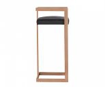 Halifax Modern Black Leatherette & Rosegold Bar Stool
