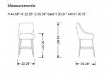 Gleason Modern Blue Velvet Bar Stool