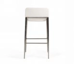 Adhil - Modern White Leatherette Bar Stool