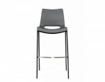 Bitely - Modern Gray Eco-leather Bar Stool (set Of 2)