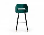 Kelsey - Modern Green Velvet Bar Stool