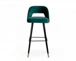 Kelsey - Modern Green Velvet Bar Stool