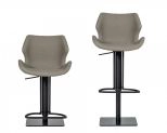 Jaffee - Industrial Grey Eco-leather Bar Stool