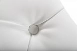 Lindsey Modern White Leatherette & Stainless Steel Bench