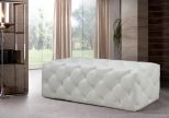 Maria Modern White Eco-leather Bench