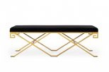 Sullivan - Modern Black Fabric Bench