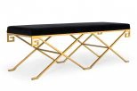Sullivan - Modern Black Fabric Bench