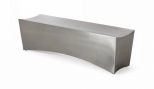 Modern - Anvil Rectangular Brushed Stainless Steel Bench