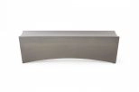 Modern - Anvil Rectangular Brushed Stainless Steel Bench